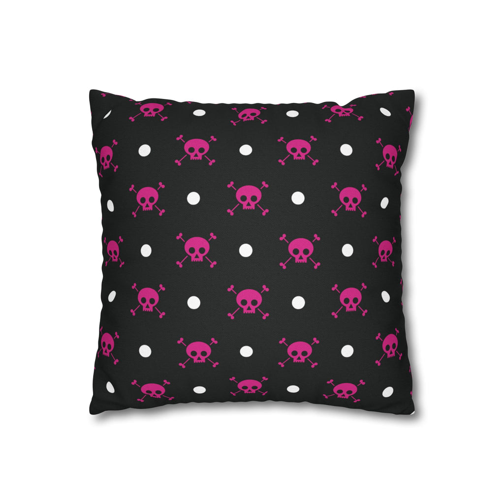Skull and Bones Throw Pillow Case