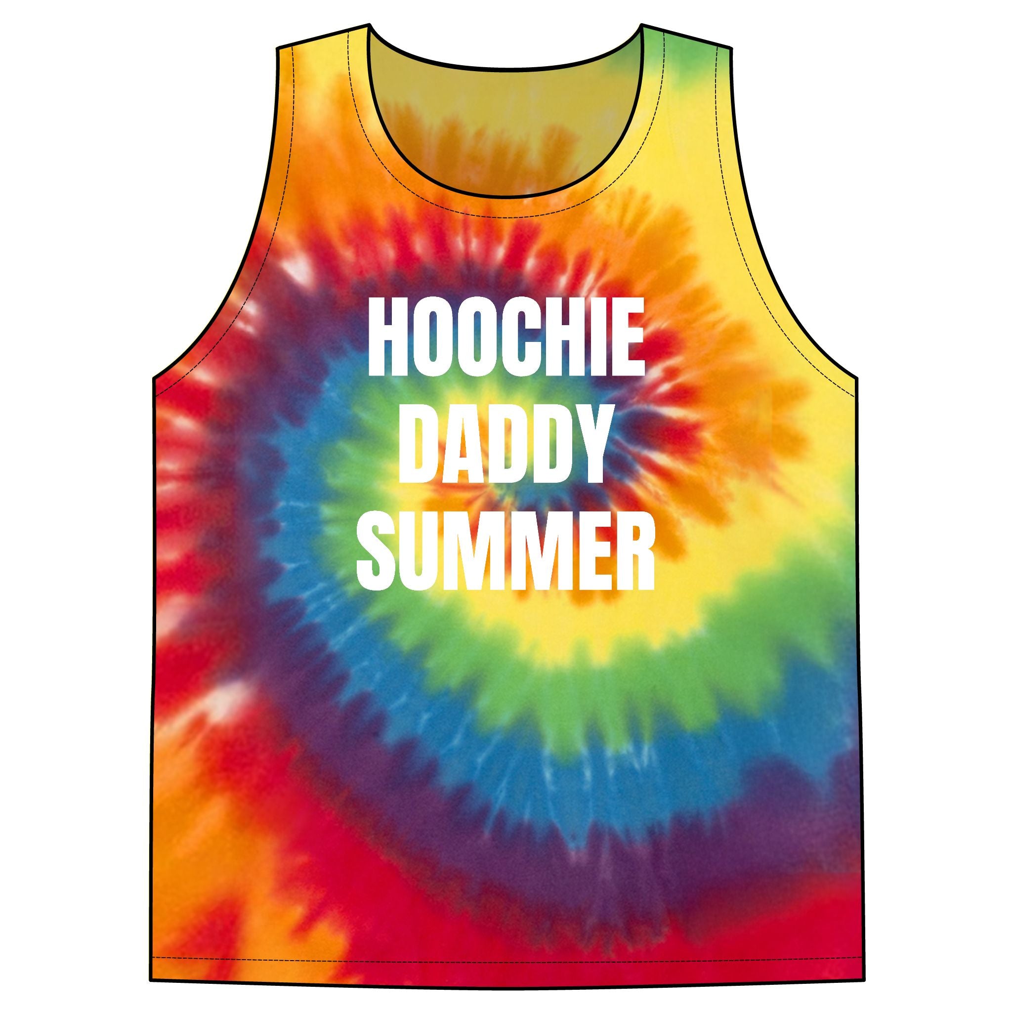 "Hoochie Daddy Summer" Retro Rainbow Summer Tank