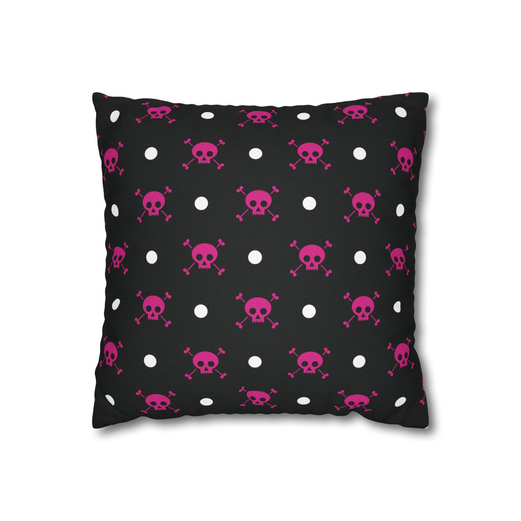 Skull and Bones Throw Pillow Case