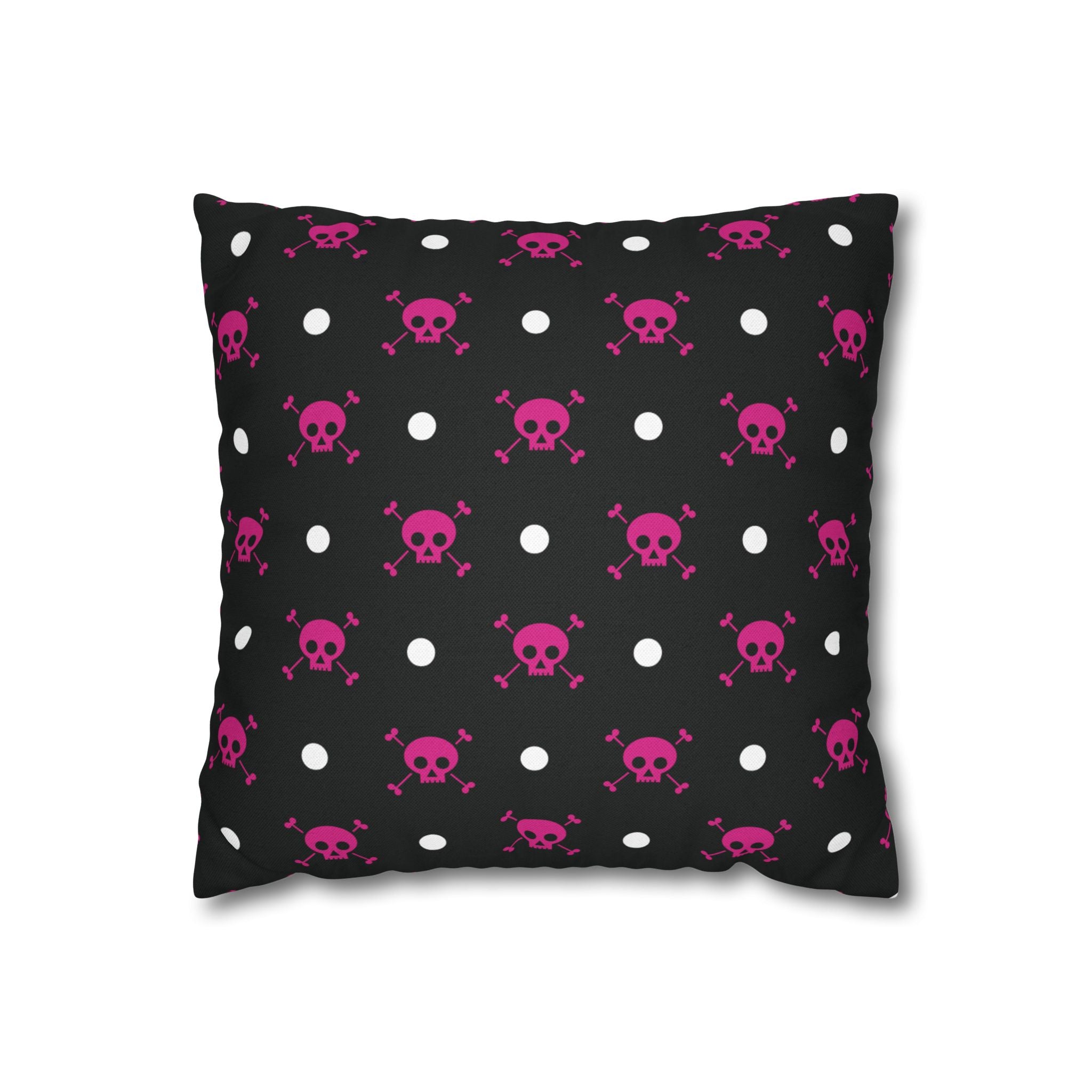 Skull and Bones Throw Pillow Case