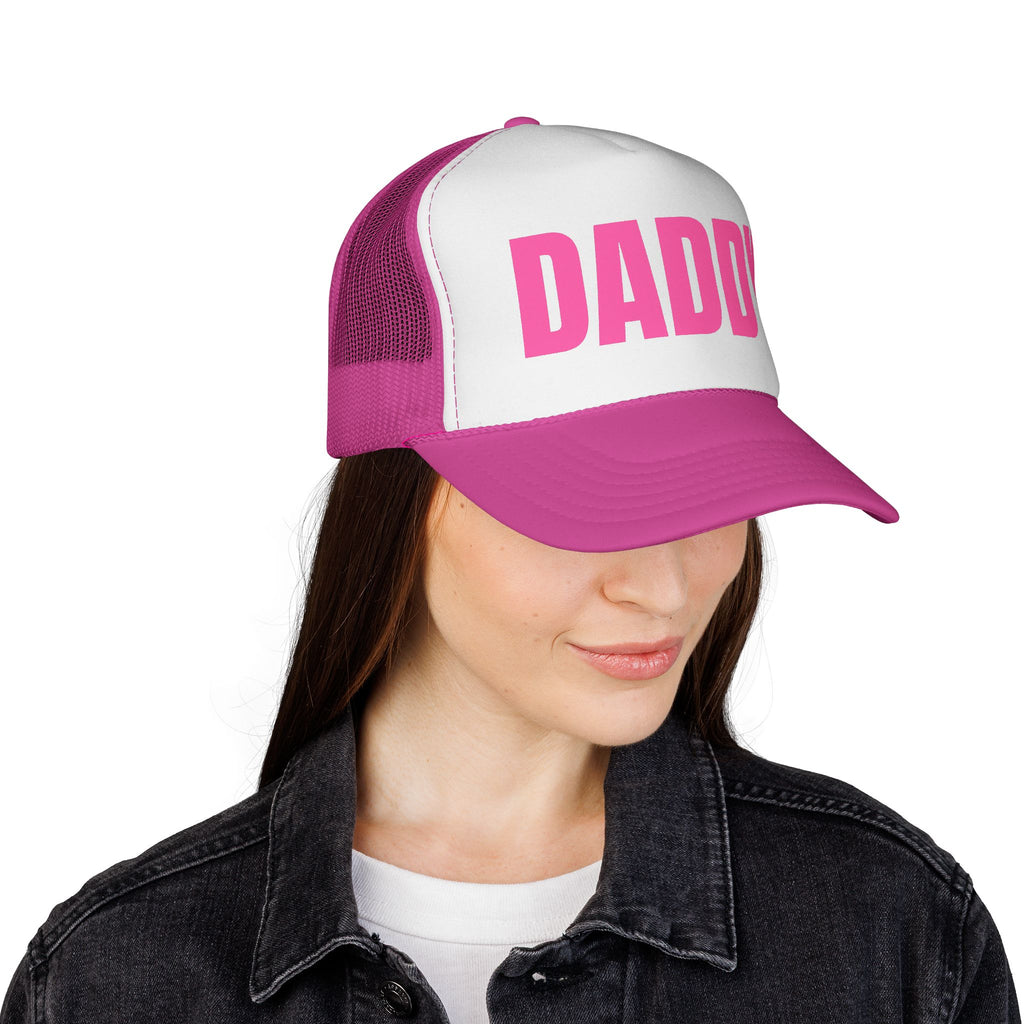 Daddy Trucker Hat — Pink Mesh Baseball Cap with 'DADDY' Front Print