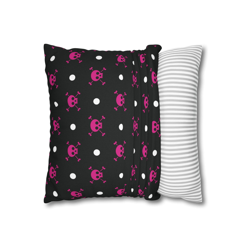 Skull and Bones Throw Pillow Case