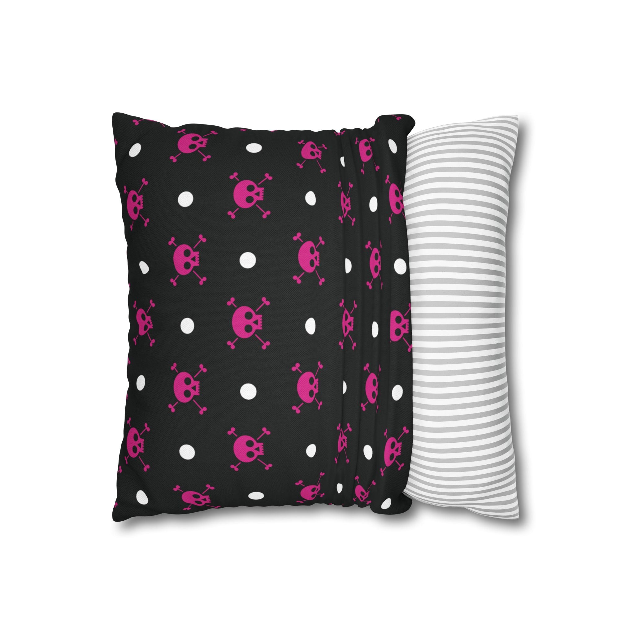 Skull and Bones Throw Pillow Case