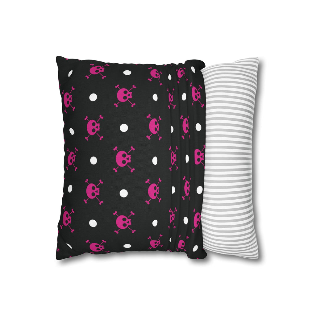 Skull and Bones Throw Pillow Case