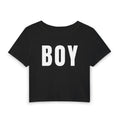 BOY Women's Baby Tee — Bold Graphic Cropped Shirt for Pride & Everyday Wear